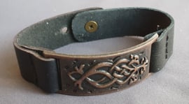 Lederlook armband - koper