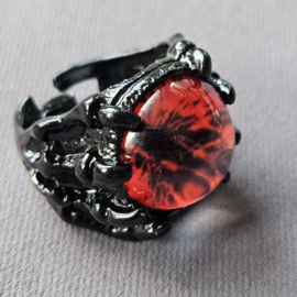 Zwarte Ring Oog - Rood