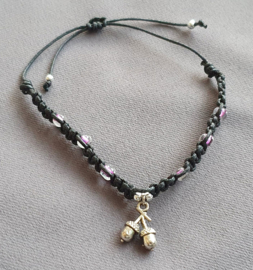 Armband geknoopt - Zwart