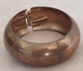 Koperkleurige klem armband