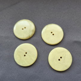 4 Vintage creme knopen - 30 mm