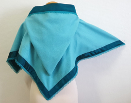 Aqua fleece cape