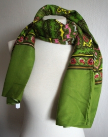 Groene sjaal met print