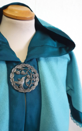 Aqua fleece cape