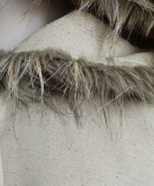 Beige Linnenlook Schoudercape