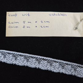 Vintage kant wit - 2 stukken