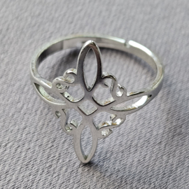 Ring Heksenknoop - Zilverkleur