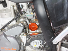 Zeta oliefilter deksel oranje voor de KTM SX-F 250 2005-2012 & EXC-F 250 2007-2013