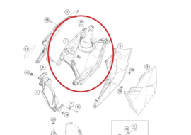 KTM OEM filterbak deel oranje KTM SX 125/150/250 19-22 & SX-F 250/350/450 19-22 & EXC/EXC-F 250/300/350/450/500 20-23