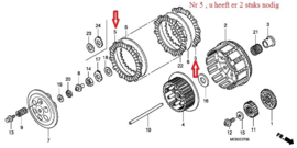 Honda OEM gevoerde koppelingsplaat Honda CRF 450R 2008-2019
