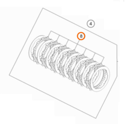 KTM OEM Koppelingsplaten set ( geen veren ) KTM SX 85 2018-2019 & Husqvarna TC 85 2018-2019