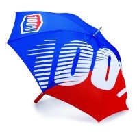 100% paraplu kleur blauw/rood