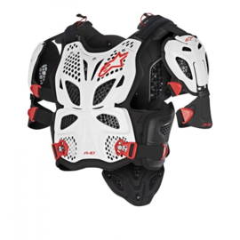 Alpinestars A-10 volledige bodyprotector wit/zwart/rood