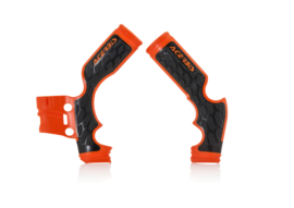 Acerbis X-Grip Framebeschermers + Grip zwart/oranje voor de KTM SX 65 2014-2018 & Husqvarna TC 65 2017-2019