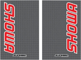 Blackbird voorvork stickers SHOWA carbon look
