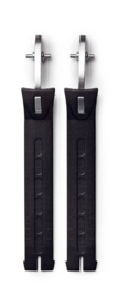 SIDI strap zwart voor stone buckle long zwart/zilver ( per 2 )