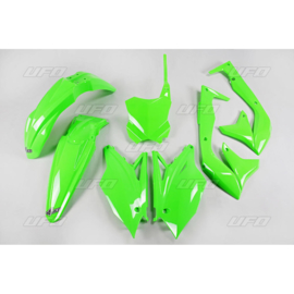 UFO plastic kit fluor groen Kawasaki KX 450F 2018