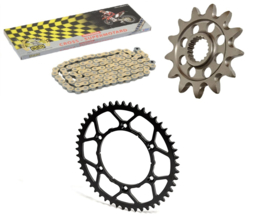 Ketting/Tandwiel kit bestaande uit Supersprox voor Mino achter tandwiel Ketting goud Regina RX3 520 x 118L