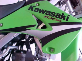 Works Connection Radiator Braces voor de Kawasaki KX 250 2005-2007