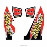 Pro Circuit dempersticker voor de T-6 uitlaten voor Yamaha YZ250F