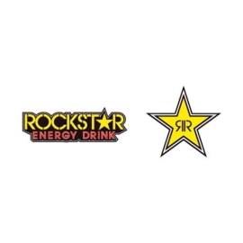 Rockstar tekst logo geel 30cm