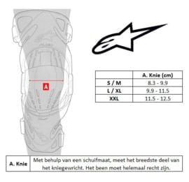 Alpinestars kniebeschermers SX-1 kleur wit/zwart (set)