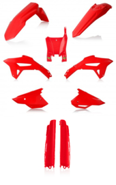 Cycra plastic kit rood met voorvork beschermers Rood voor Honda CRF 250R 2022-2024 & CRF 450R 2021-2024