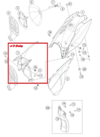 Filterbak Deel OEM wit KTM SX 85 2013-2017 & Husqvarna TC 85 2014-2017