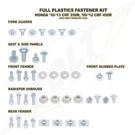 Bolt boutenset voor plastic werk voor de Honda CRF 250R 2010-2013 & CRF 450R 2009-2012