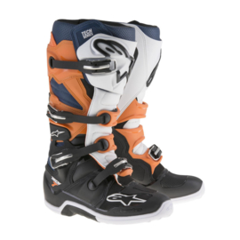 Alpinestars laarzen off-road Tech 7 zwart/oranje/wit/blauw