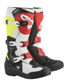 Alpinestars Tech 3 2018 crosslaarzen zwart/wit/fluor geel/rood