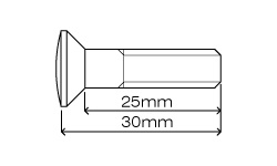 DRC tandwiel bouten en moeren M8x 25mm 6 pack