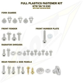 Bolt boutenset voor plastic werk voor de KTM EXC alle modellen 2008-2011