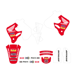 Blackbird Replica Team Honda 1992 sticker set Honda CR 125R 1993-1997 & CR 250R 1992-1996