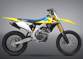 Yoshimura Compleet uitlaatsysteem RS4-E titanium demper carbon/carbon eindkap Suzuki RM-Z 450 2018-2020