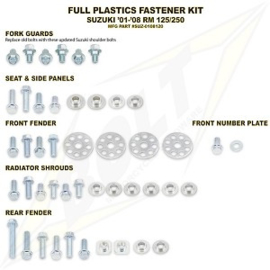 Bolt boutenset voor plastic werk voor de Suzuki RM 125/250 2001-2008