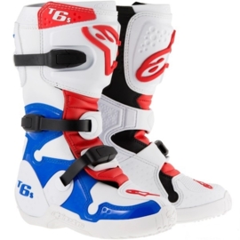 Alpinestars jeugdlaarzen Tech 6S wit/blauw/rood