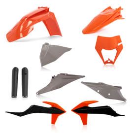 Acerbis Full Plastic Kit inclusief voorvork beschermers KTM EXC 250 TPI / EXC 300 TPI 2020-2023 & EXC-F 250/350/450/500 2020-2023