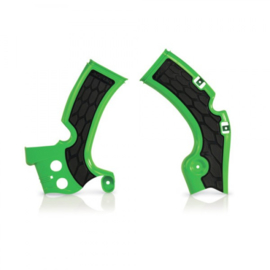 Acerbis X-Grip Framebeschermers + Grip zwart/groen voor de Kawasaki KX 450F 2009-2018