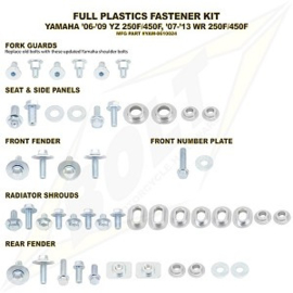 Bolt boutenset voor plastic werk voor de Yamaha YZ 250F/450F 2006-2009 & WR 250F 2007-2013 & WR 450F 2007-2011