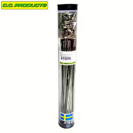 CC-Products Achterwiel 19″ RVS spakenset 32 stuks + nippels voor Originele naaf voor Honda CR/CRF 1989-heden