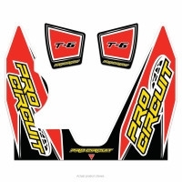 Pro Circuit dempersticker voor de T-6 uitlaten voor Yamaha YZ450F