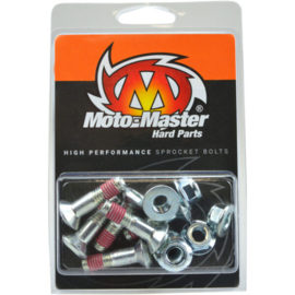 Moto Master tandwiel bouten + moeren ( 6 stuks ) M8-1.25x30mm 6 stuks voor Japanse Motoren Honda/Kawasaki/Suzuki/Yamaha