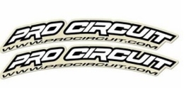 Pro Circuit voorspatbord stickers in 3 kleuren ( per set van 2 )