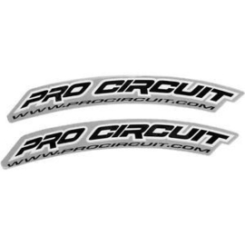 Pro Circuit voorspatbord stickers in 3 kleuren ( per set van 2 )