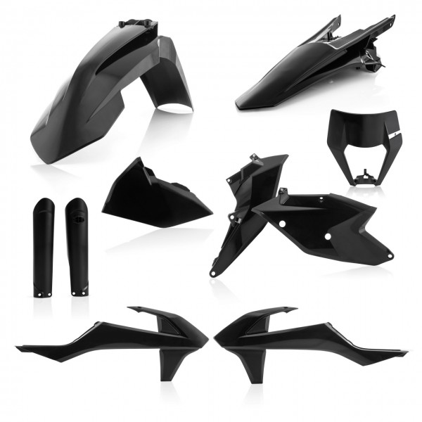 Acerbis/Cycra plastic kit Zwart (met koplamp plastic ) KTM EXC 250/300 2017-2019 & EXC-F 250/350/450/500 2017-2019 ( full kit )