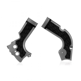 Acerbis X-Grip Framebeschermers + Grip zilver/zwart voor de Honda CRF 250R 2014-2017 & CRF 450R 2013-2016