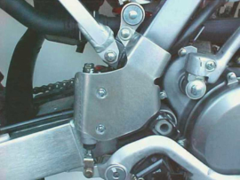 Works Connection frame beschermers voor de Suzuki RM 250 2003