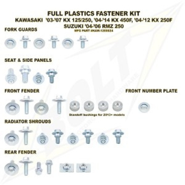 Bolt boutenset voor plastic werk voor de Kawasaki KX 250F 2013-2016 & KX 450F 2012-2015