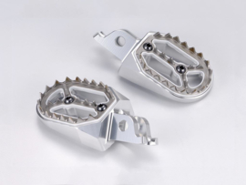 Bihr Evolution voetsteunen zilver 57mm breed voor de Kawasaki KX 250F/450F 2005-2017